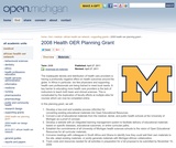 2008 Health OER Planning Grant 2008 Health OER Planning Grant