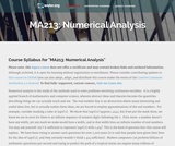 Numerical Analysis Numerical Analysis
