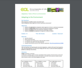 Adaptations Activity 1: Adapting to the Environment (Grades 2-5) Adaptations Activity 1: Adapting to the Environment (Grades 2-5)
