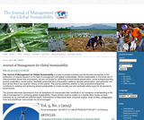Journal of management for global sustainability Journal of management for global sustainability