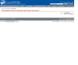 Computational Physics Education with Python