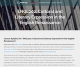 Cultural and Literary Expression in the English Renaissance Cultural and Literary Expression in the English Renaissance