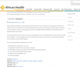 Promoting Equitable Access to Health Care for Households Promoting Equitable Access to Health Care for Households