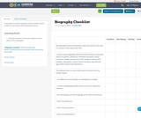 Biography Checklist