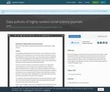Data policies of highly-ranked social science journals Data policies of highly-ranked social science journals
