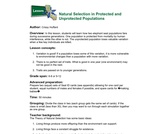 Natural Selection in Protected and Unprotected Populations Natural Selection in Protected and Unprotected Populations