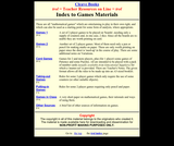 Index to Games Materials