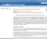 Resonance and Musical Instruments Resonance and Musical Instruments