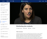 Distributing sites randomly
