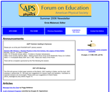APS Forum on Education Summer 2006 Newsletter