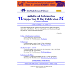 Activities & Information Supporting Pi Day Celebration