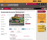 Sustainable Economic Development, Spring 2004 Sustainable Economic Development, Spring 2004