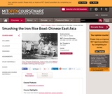 Smashing the Iron Rice Bowl: Chinese East Asia, Fall 2004 Smashing the Iron Rice Bowl: Chinese East Asia, Fall 2004
