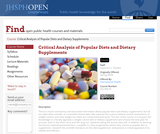 Critical Analysis of Popular Diets and Dietary Supplements