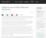 Effective Use of SMS: Make the Maximum Effective Use of SMS: Make the Maximum