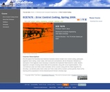 Error Control Coding Error Control Coding