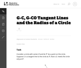 Tangent Lines and the Radius of a Circle