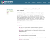 1 - Kinetic Molecular Theory (KMT) 1 - Kinetic Molecular Theory (KMT)