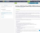 Develop a Web Page Using HTML, CSS & JavaScript Develop a Web Page Using HTML, CSS & JavaScript