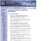 Astronomy Education: A Selective Bibliography