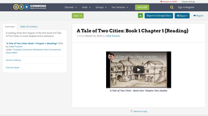 A Tale of Two Cities: Book 1 Chapter 1 (Reading) | OER Commons