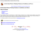 Activity Based Physics: Thinking Problems in Oscillations and Waves