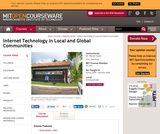 Internet Technology in Local and Global Communities, Spring 2005 Internet Technology in Local and Global Communities, Spring 2005