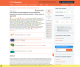 Four simple recommendations to encourage best practices in research software Four simple recommendations to encourage best practices in research software