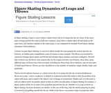 Figure Skating Dynamics of Leaps and Throws