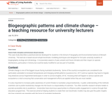 Biogeographic patterns and climate change – a teaching resource for university lecturers – Atlas of Living Australia