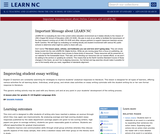 Improving Student Essay Writing Improving Student Essay Writing