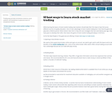 10 best ways to learn stock market trading 10 best ways to learn stock market trading