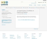 1st Grade Science Vocabulary in English and Spanish 1st Grade Science Vocabulary in English and Spanish