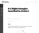 Right Triangles Inscribed in Circles I