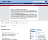 Whole Language Reading: Pumpkin Pie Baking Activity Whole Language Reading: Pumpkin Pie Baking Activity