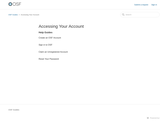 Accessing Your Account – OSF Guides Accessing Your Account – OSF Guides