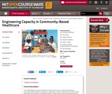 Engineering Capacity in Community-Based Healthcare, Fall 2005 Engineering Capacity in Community-Based Healthcare, Fall 2005