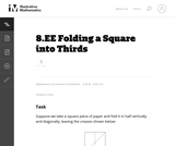 8.EE Folding a Square into Thirds 8.EE Folding a Square into Thirds