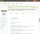 CCIU: Algebra I Keystone Supplemental Instruction-Remediation CCIU: Algebra I Keystone Supplemental Instruction-Remediation