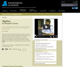 Algebra: In Simplest Terms Algebra: In Simplest Terms