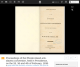 Proceedings of the Rhode-Island Anti-Slavery Convention, held in Providence, on the 2d, 3d and 4th of February, 1836