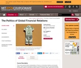 The Politics of Global Financial Relations, Fall 2007 The Politics of Global Financial Relations, Fall 2007