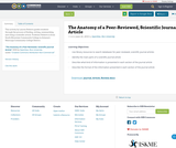 The Anatomy of a Peer-Reviewed, Scientific Journal Article The Anatomy of a Peer-Reviewed, Scientific Journal Article
