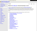 Abnormal Psychology: An e-text! Abnormal Psychology: An e-text!