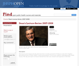 Dean's Lecture Series: 2007-2008
