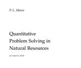 Quantitative Problem Solving in Natural Resources