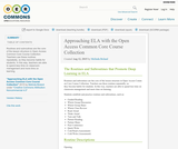 Approaching ELA with the Open Access Common Core Course Collection