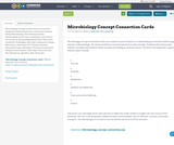 Microbiology Concept Connection Cards Microbiology Concept Connection Cards