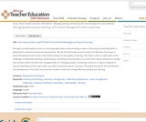 ACE School Management and Leadership: Managing teaching and learning