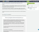 Remote Learning Plan: Absolute Value Equations: 8-11